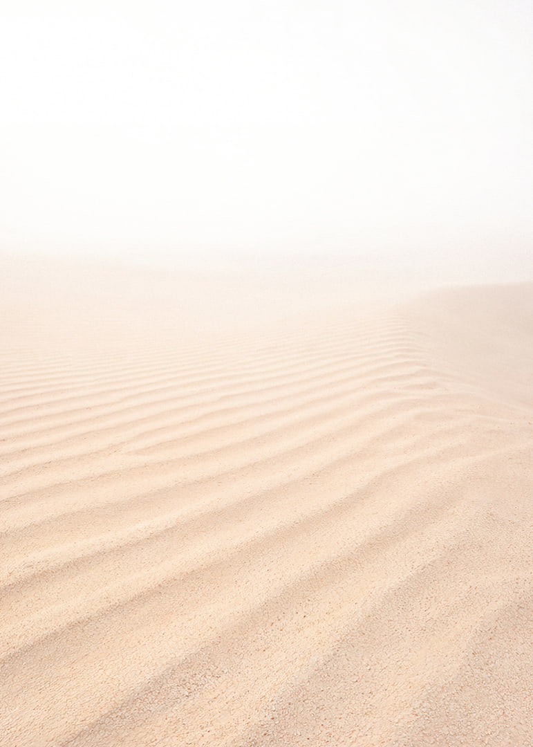Soft sand mixes with a misty horizon and creates tranquility.-12