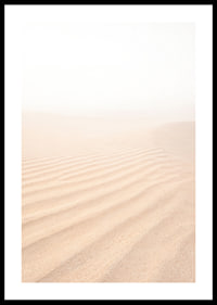 Soft sand mixes with a misty horizon and creates tranquility.-0