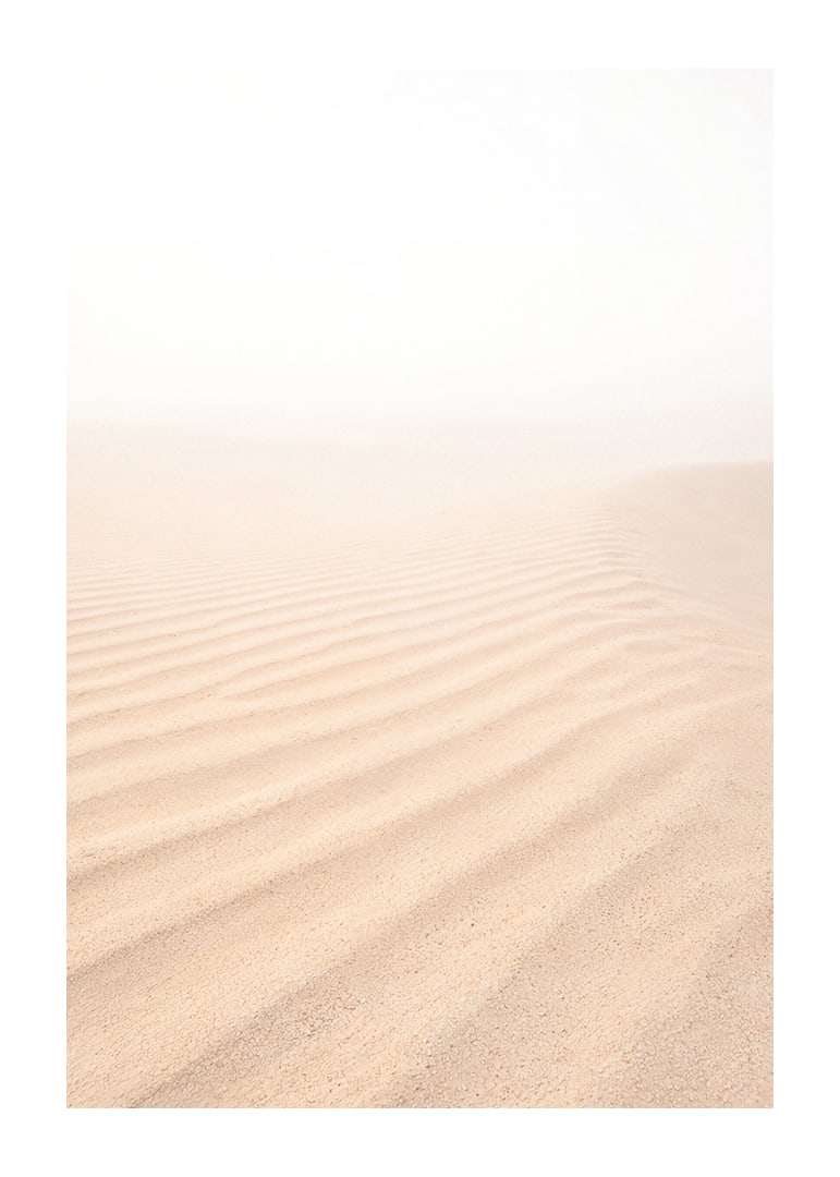 Soft sand mixes with a misty horizon and creates tranquility.-12