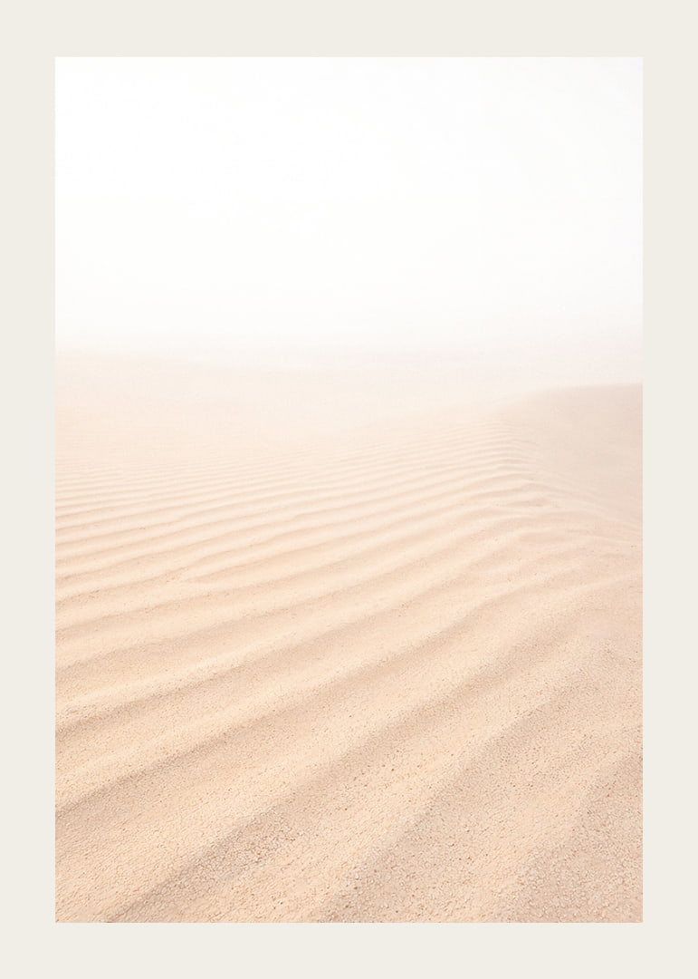 Soft sand mixes with a misty horizon and creates tranquility.-12