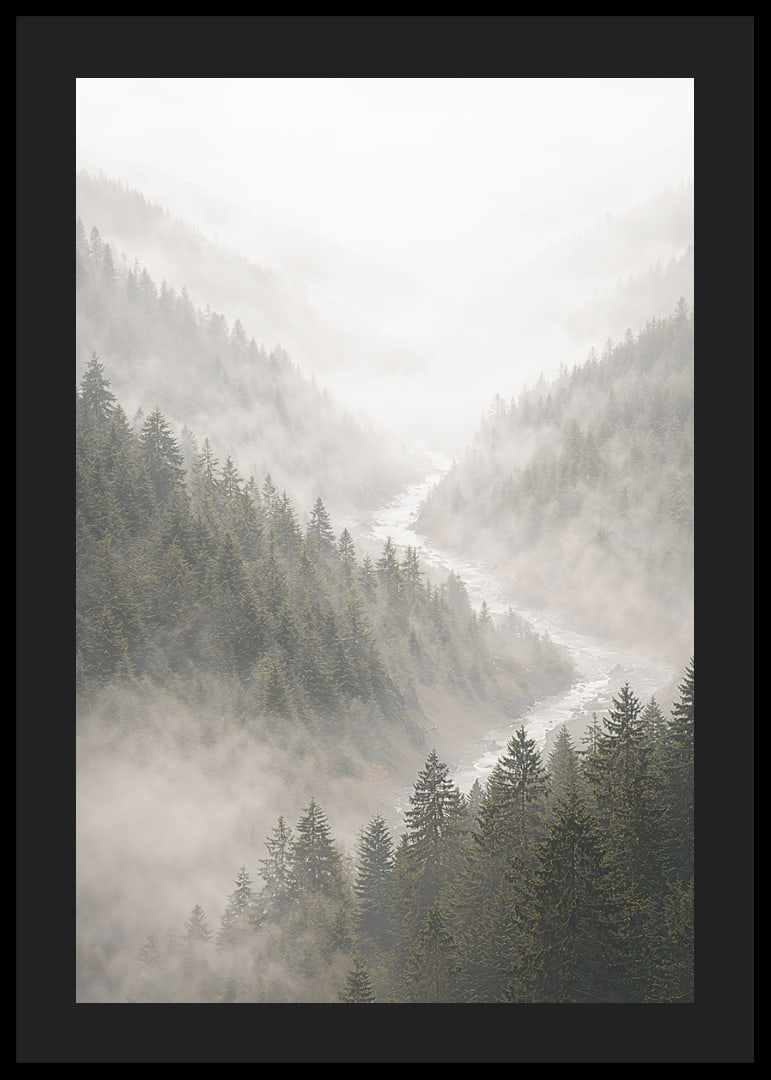 Magical mountains in fog create a peaceful harmony.-12