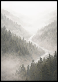 Magical mountains in fog create a peaceful harmony.-6