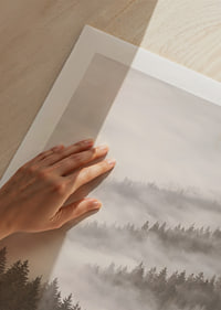 Misty forest that disappears into the silence of the clouds.-9