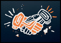 Lakers For Peace Handshake Non-Violence No1-6