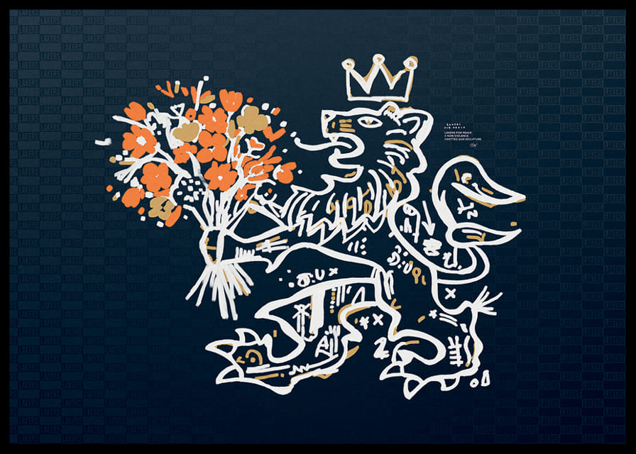 Lakers For Peace Lion Non-Violence No1-12