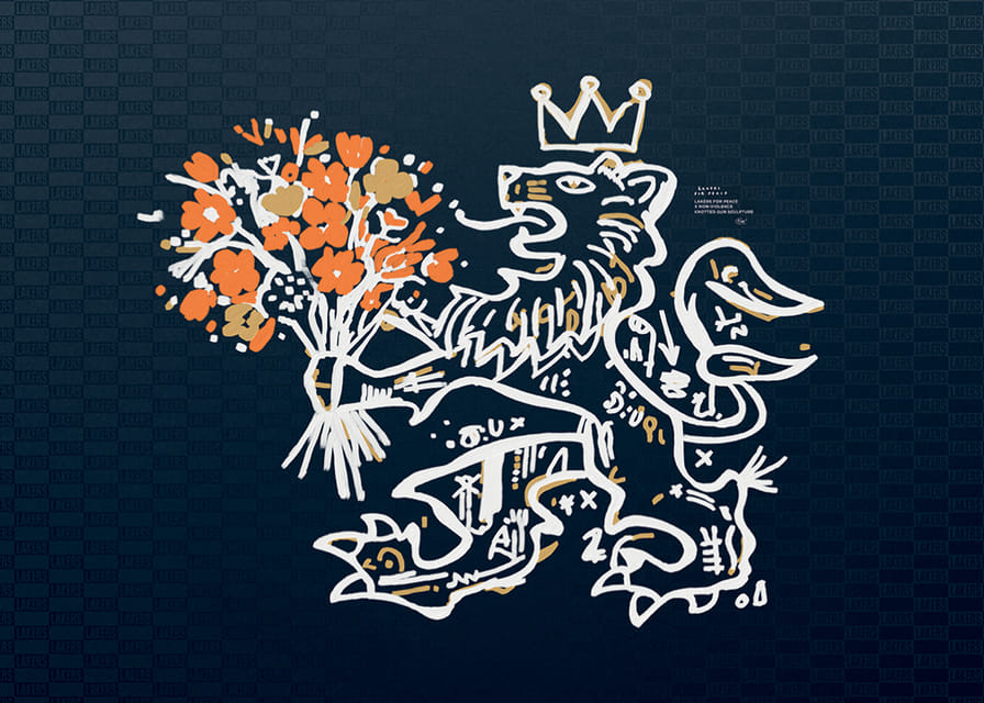 Lakers For Peace Lion Non-Violence No1-12