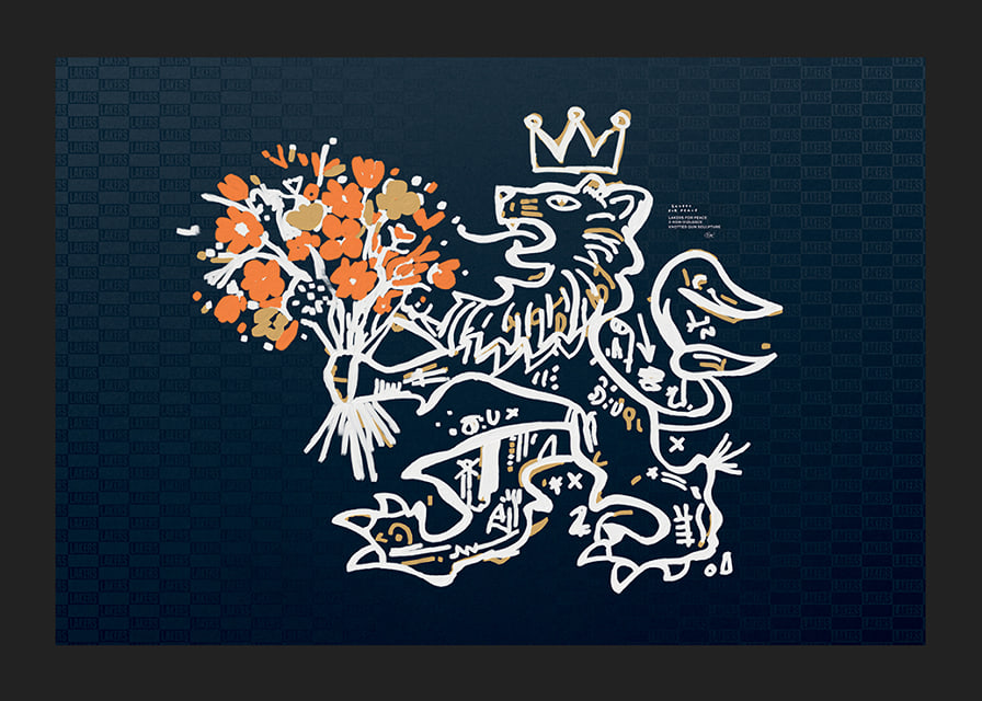 Lakers For Peace Lion Non-Violence No1-12