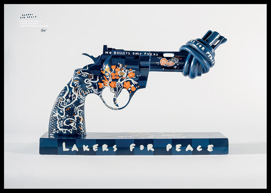 Lakers For Peace Knotted Gun Non-Violence No2-12