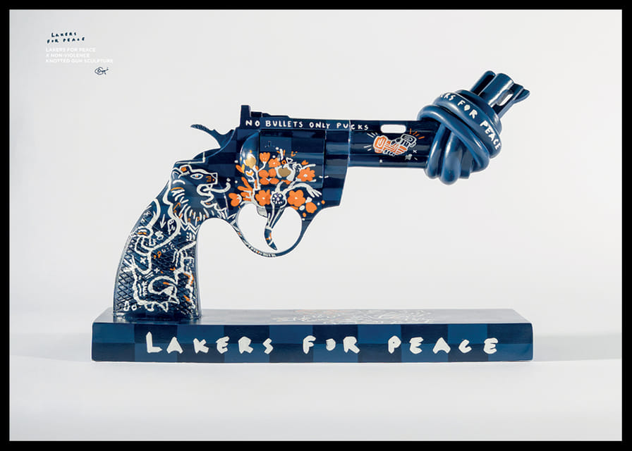 Lakers For Peace Knotted Gun Non-Violence No2-12
