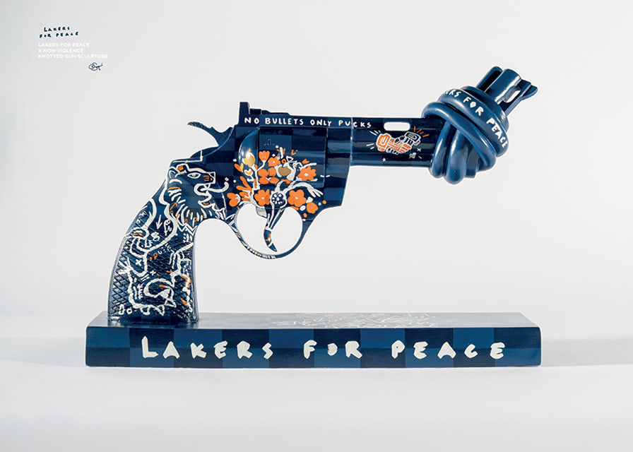 Lakers For Peace Knotted Gun Non-Violence No2-12