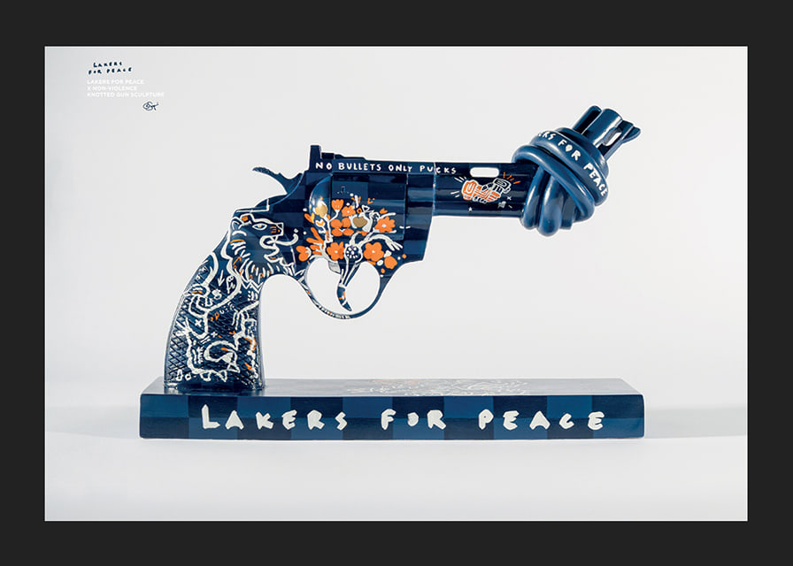 Lakers For Peace Knotted Gun Non-Violence No2-12