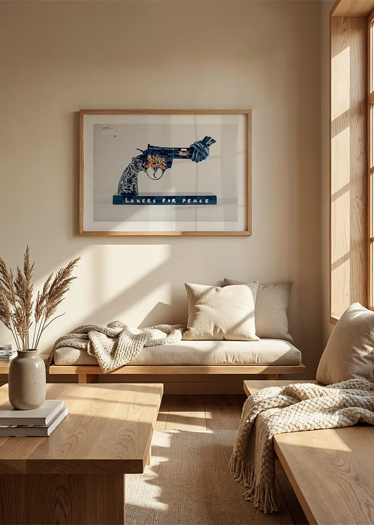 Lakers For Peace Knotted Gun Non-Violence No2-12