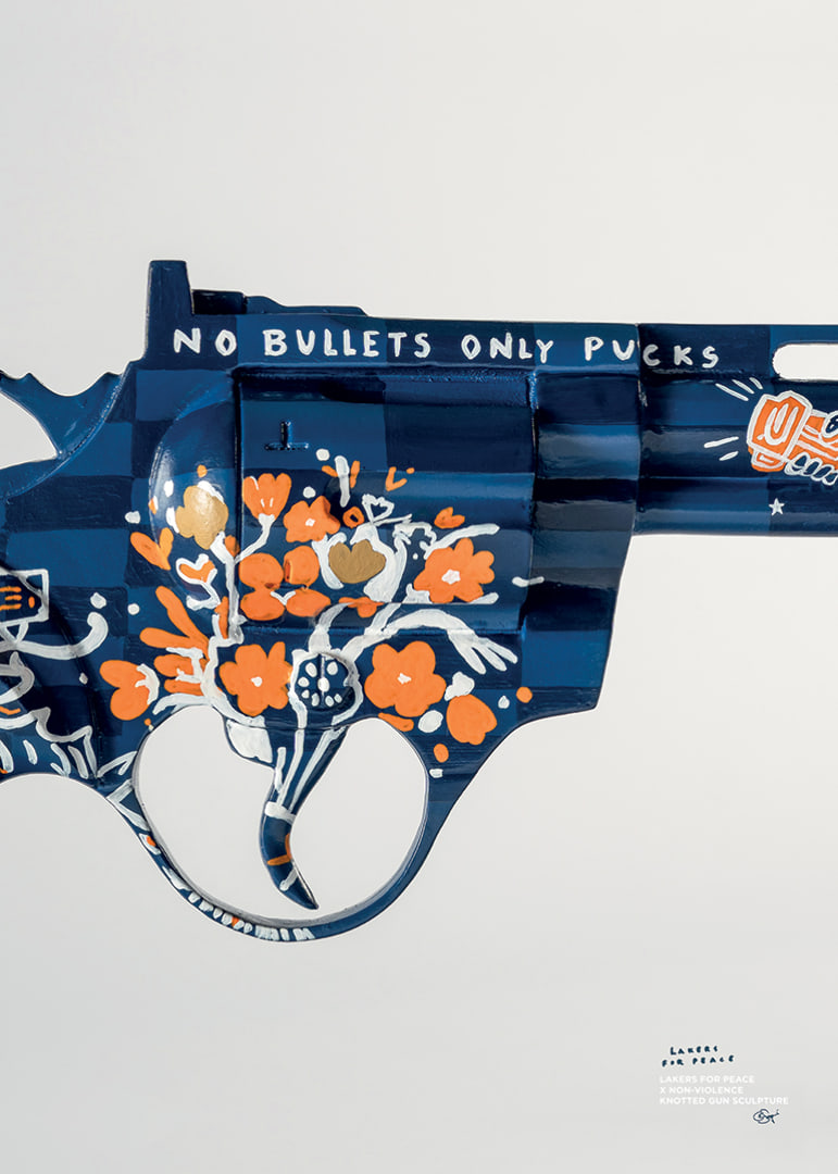 Lakers For Peace Knotted Gun Non-Violence No3-12