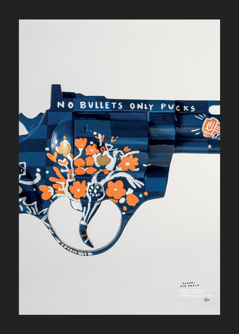Lakers For Peace Knotted Gun Non-Violence No3-12