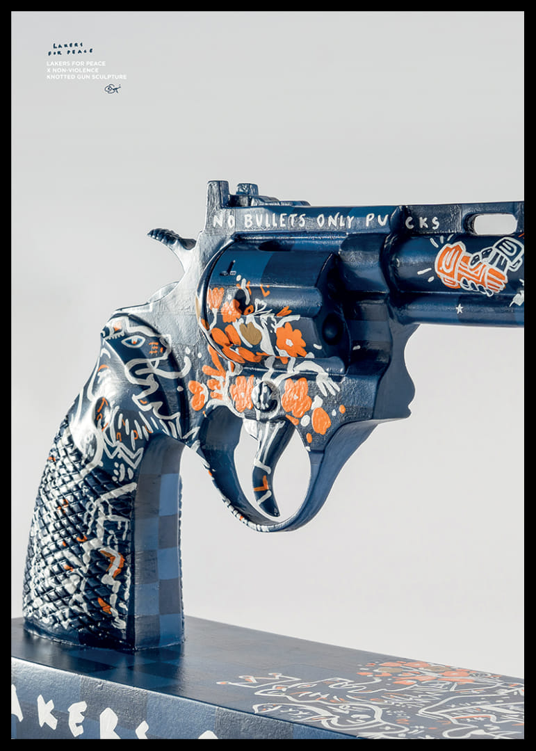 Lakers For Peace Knotted Gun Non-Violence No4-12