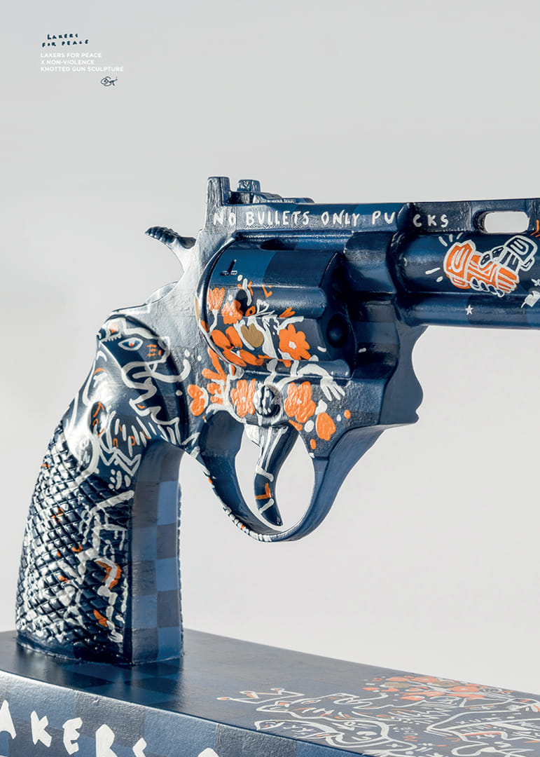 Lakers For Peace Knotted Gun Non-Violence No4-12