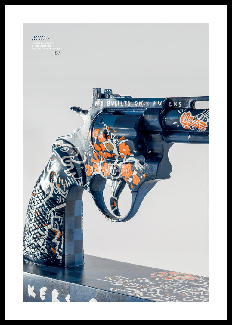 Lakers For Peace Knotted Gun Non-Violence No4-12