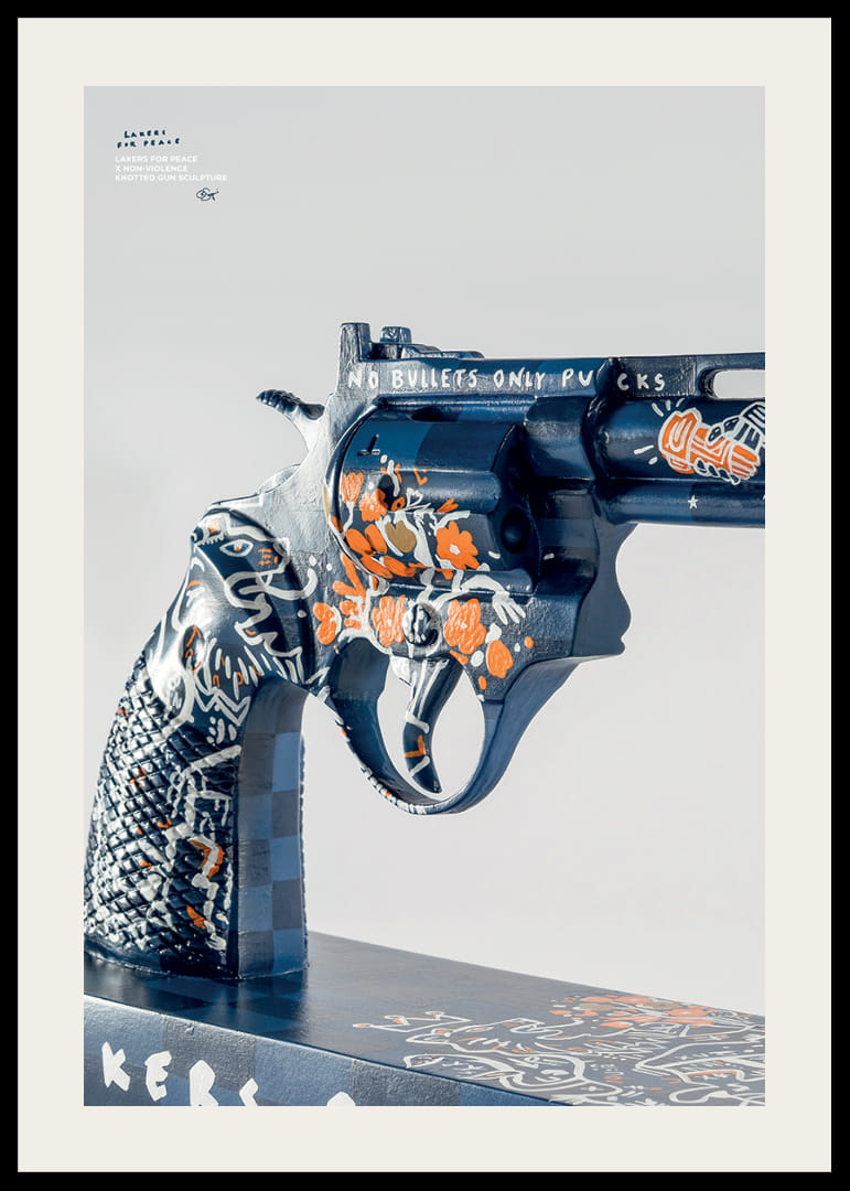 Lakers For Peace Knotted Gun Non-Violence No4-12