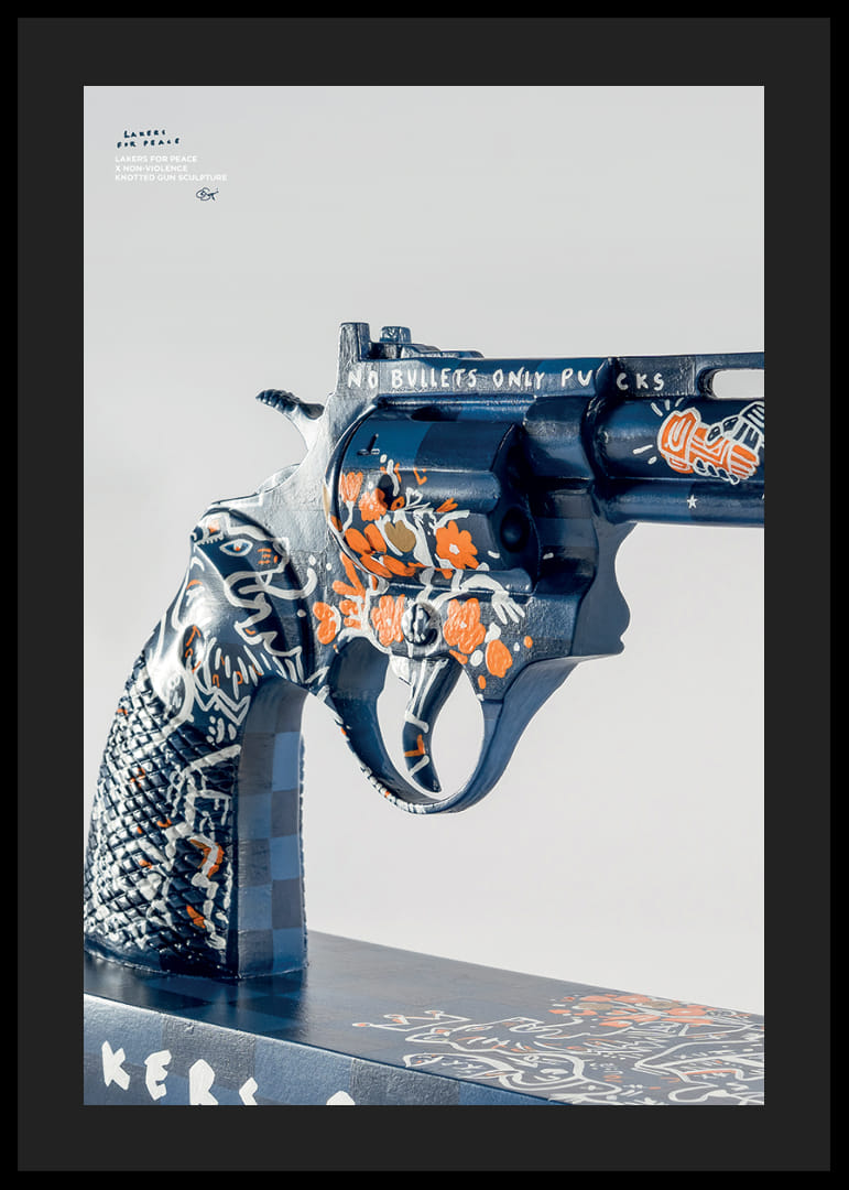 Lakers For Peace Knotted Gun Non-Violence No4-12