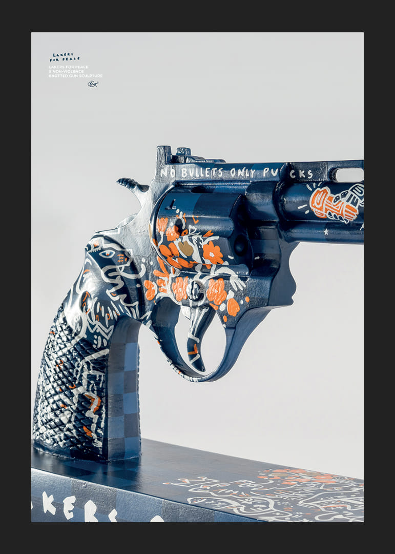 Lakers For Peace Knotted Gun Non-Violence No4-12