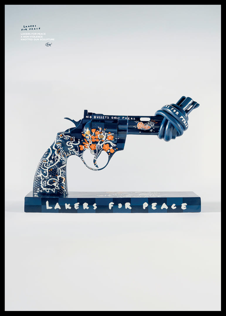 Lakers For Peace Knotted Gun Non-Violence No6-12