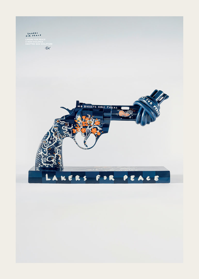 Lakers For Peace Knotted Gun Non-Violence No6-12