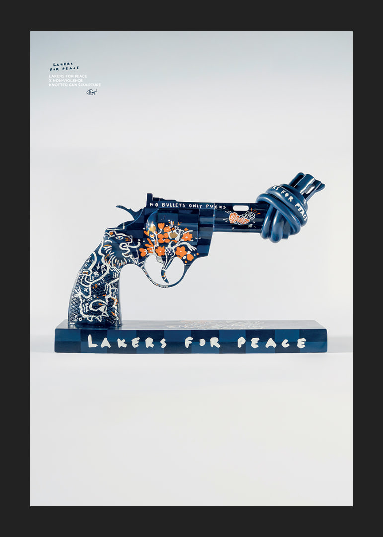 Lakers For Peace Knotted Gun Non-Violence No6-12