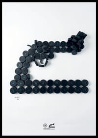 Lakers For Peace Knotted Gun Pucks Non-Violence No2-6