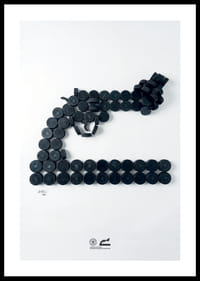 Lakers For Peace Knotted Gun Pucks Non-Violence No2-0