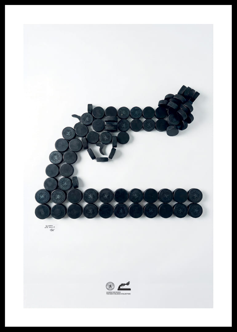 Lakers For Peace Knotted Gun Pucks Non-Violence No2-12