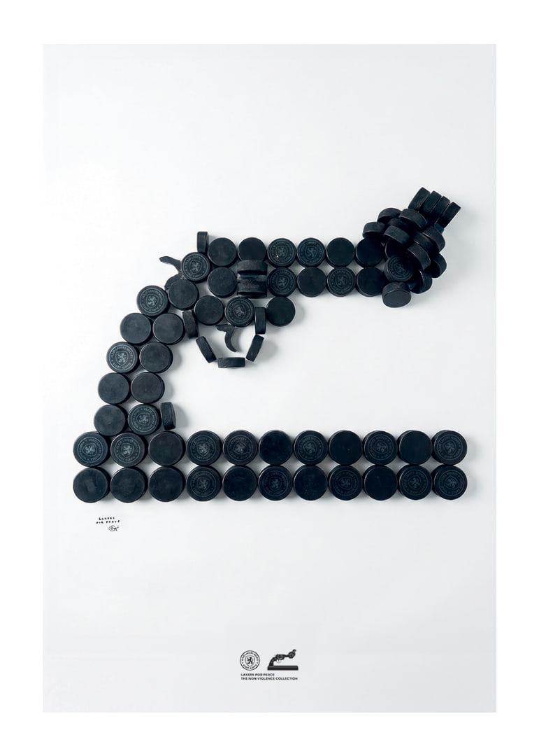 Lakers For Peace Knotted Gun Pucks Non-Violence No2-12