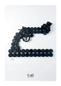 Lakers For Peace Knotted Gun Pucks Non-Violence No2-1