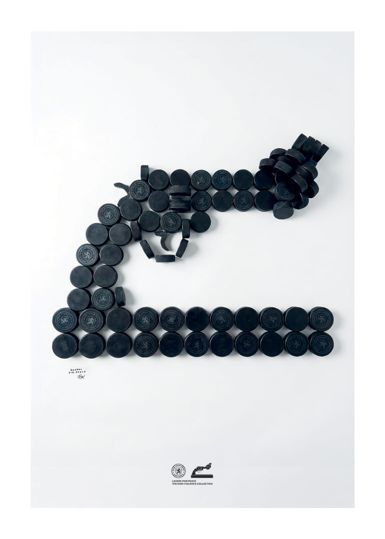 Lakers For Peace Knotted Gun Pucks Non-Violence No2-12