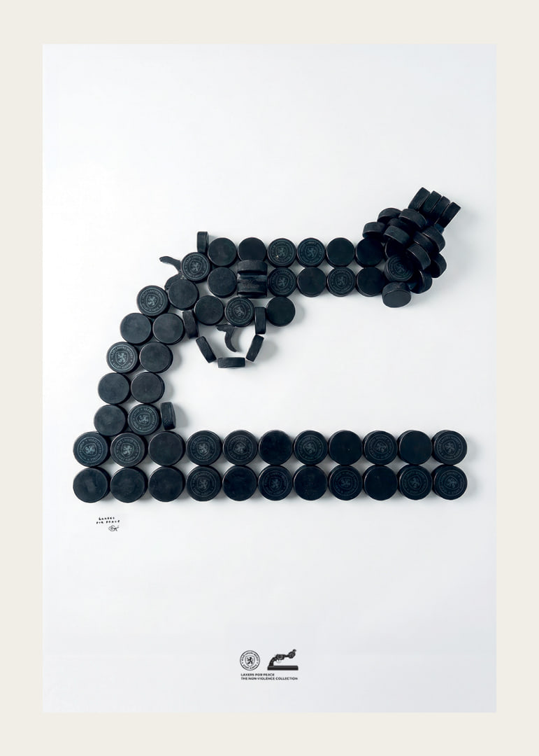 Lakers For Peace Knotted Gun Pucks Non-Violence No2-12