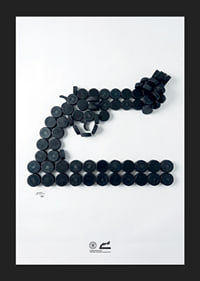Lakers For Peace Knotted Gun Pucks Non-Violence No2-5