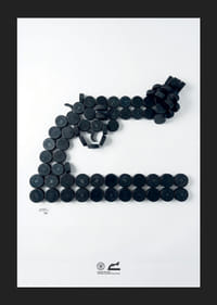 Lakers For Peace Knotted Gun Pucks Non-Violence No2-5