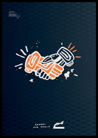 Lakers For Peace Handshake Non-Violence No2-6