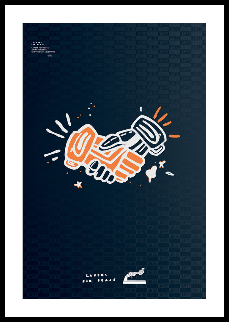 Lakers For Peace Handshake Non-Violence No2-12