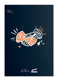 Lakers For Peace Handshake Non-Violence No2-1