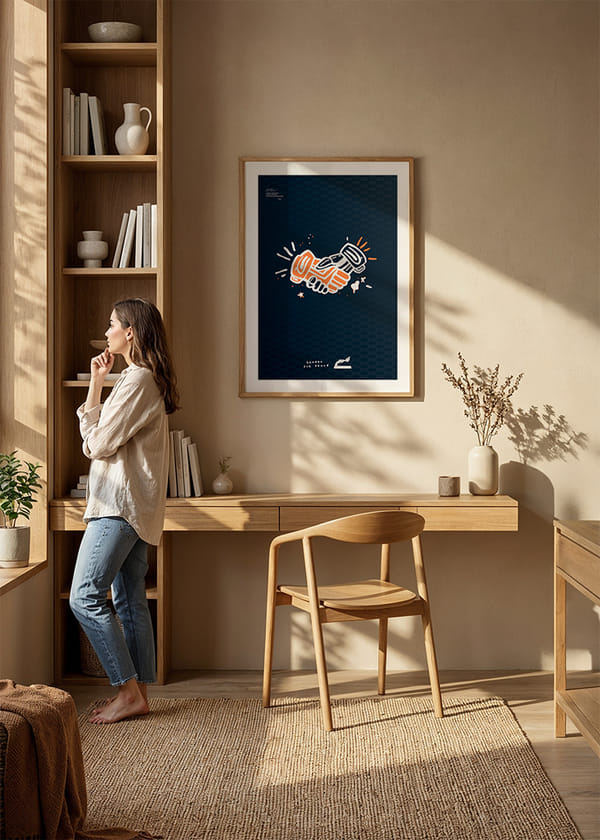 Poster Lakers For Peace Handshake Non-Violence No2 crossfade