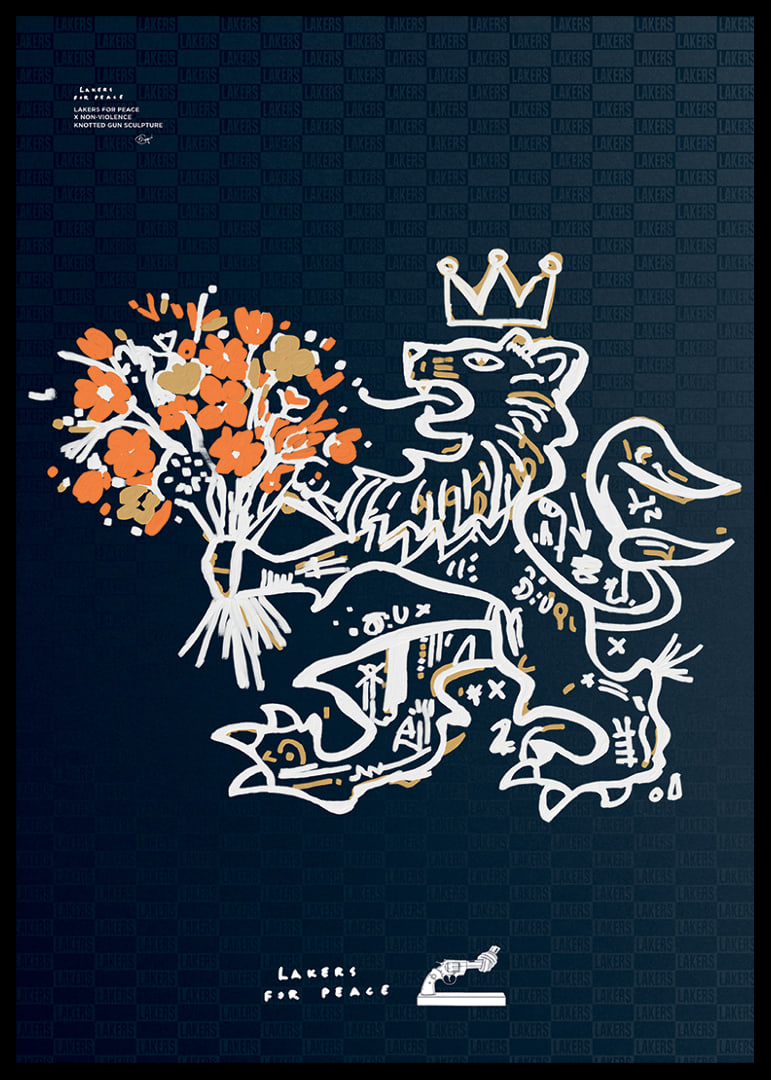 Lakers For Peace Lion Non-Violence No2-12