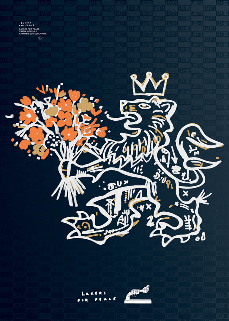 Lakers For Peace Lion Non-Violence No2-12