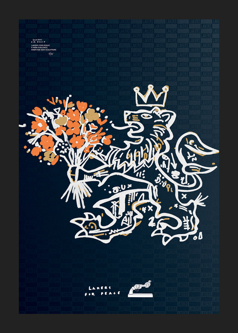 Lakers For Peace Lion Non-Violence No2-12