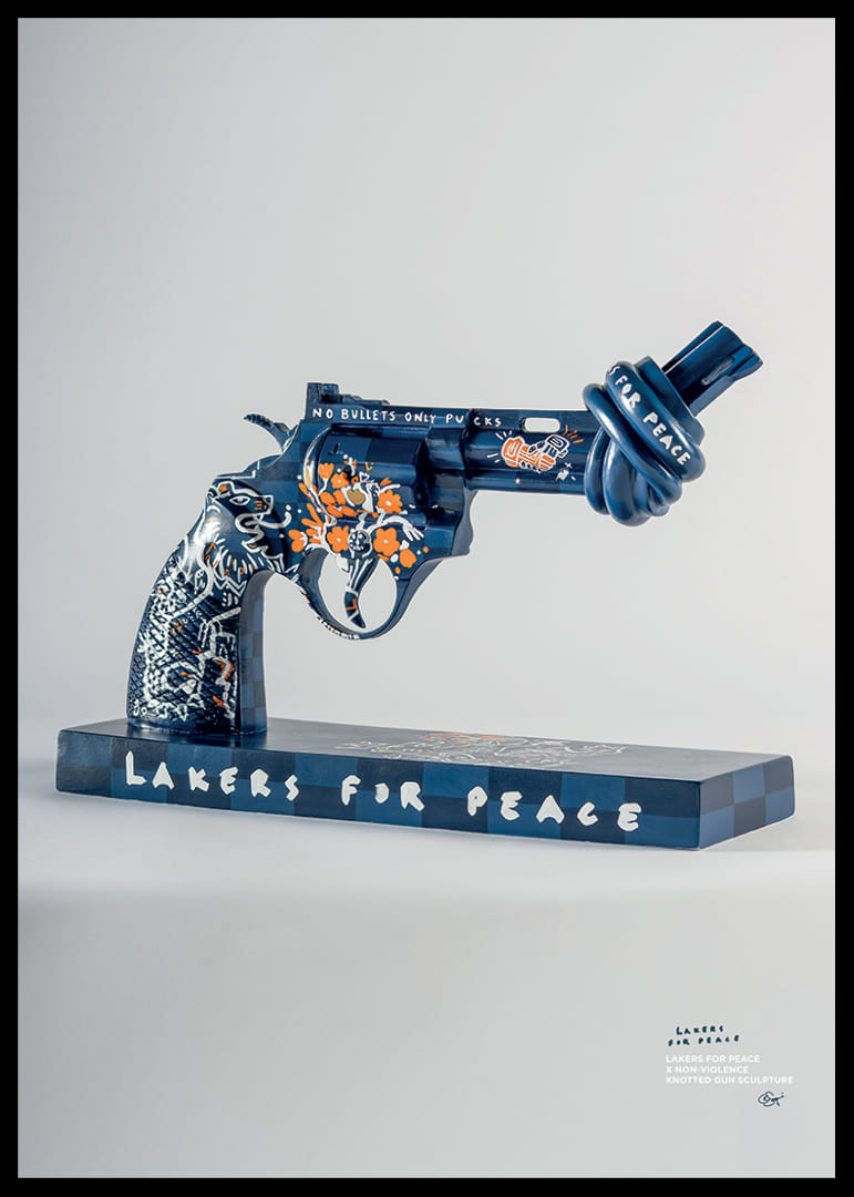 Lakers For Peace Knotted Gun Non-Violence No7-12