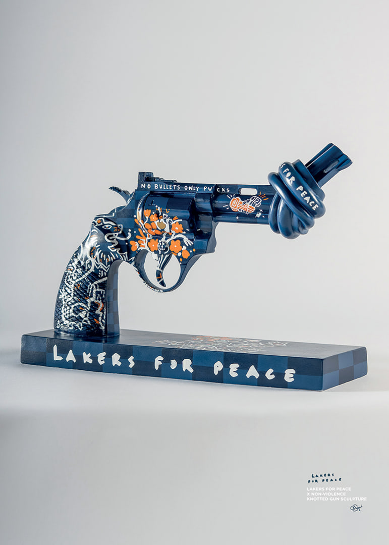 Lakers For Peace Knotted Gun Non-Violence No7-12