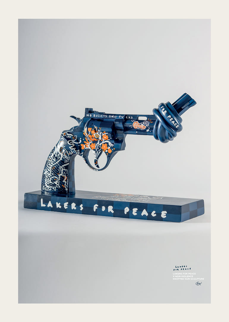 Lakers For Peace Knotted Gun Non-Violence No7-12