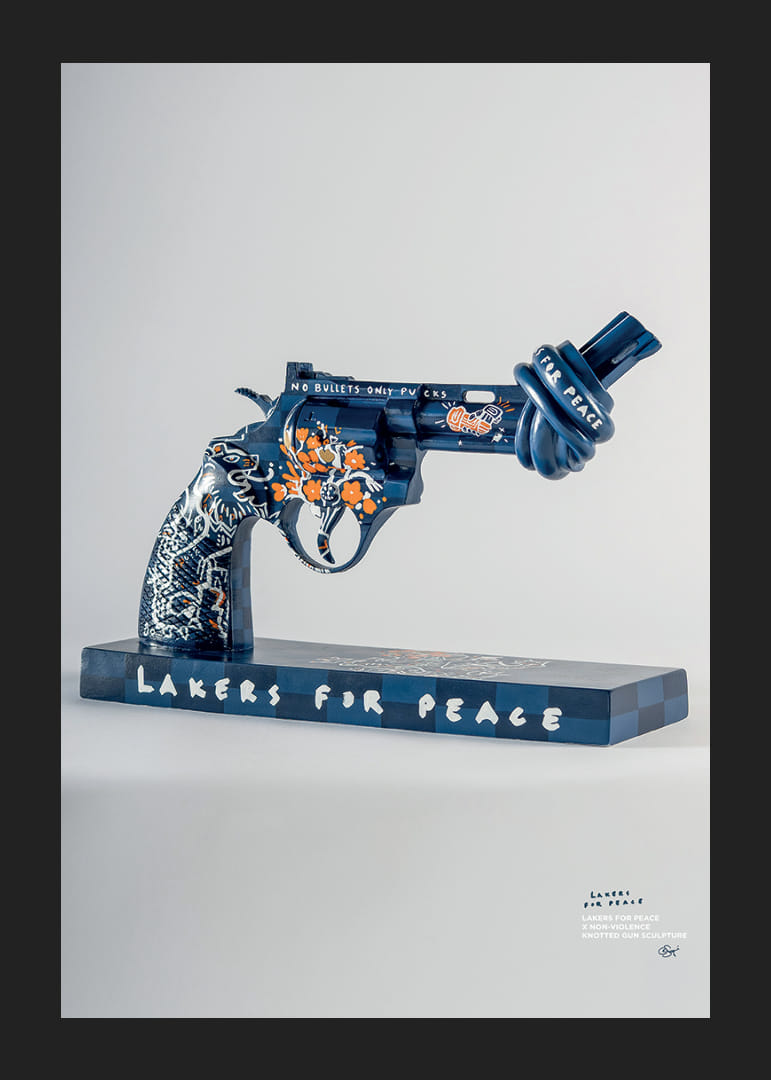 Lakers For Peace Knotted Gun Non-Violence No7-12