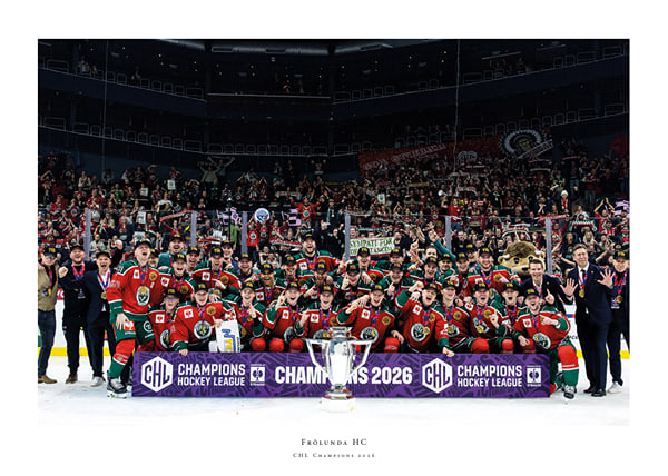 Poster Frölunda HC CHL Mästare 2026 No1