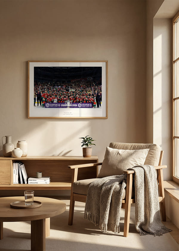 Poster Frölunda HC CHL Mästare 2026 crossfade