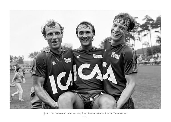 Poster Jan “Lill-damma” Mattsson, Åke Andersson & Peter Truedsson Östers IF 1983